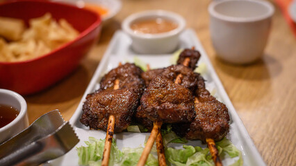 Broiled Asian Beef Skewers