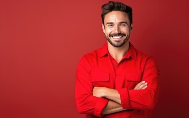 Obraz premium Smiling handsome auto mechanic