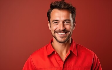 Obraz premium Smiling handsome auto mechanic