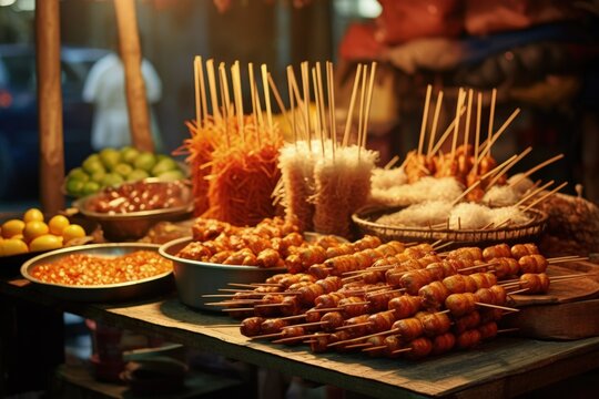 Vibrant Filipino Street Food: Isaw, Balut and Fish Balls
