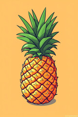 Illustration of a pineapple,