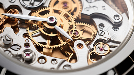 old watch mechanism - obrazy, fototapety, plakaty