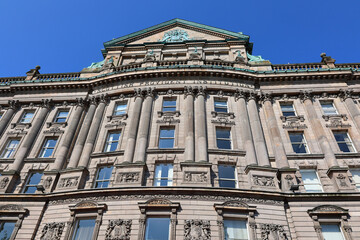 Fototapeta premium Part of the Scottish Provident Institution building was built in sections between 1897 and 1902 with a design by Young Mackenzi Belfast Northen Ireland United Kingdom