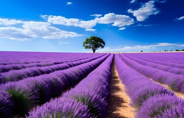 Summer lavender field beautiful landscape