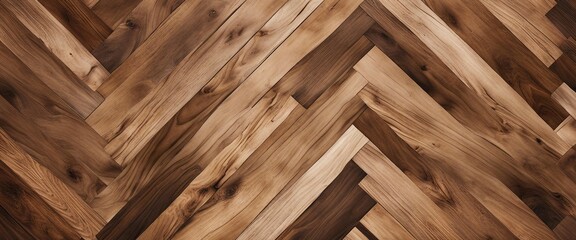 Seamless herringbone pattern, well-worn wooden floor, intricate details, rich patina, timeless elegance