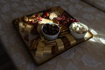 charcuterie board on a table 