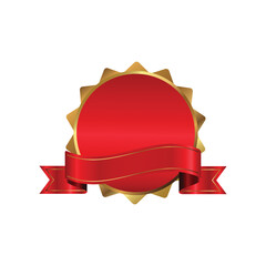 Red ribbon banner template