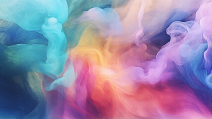 colorful smoke of joss stick