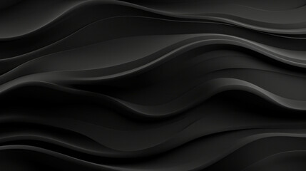 Sleek black waves undulate, a fluid dance of elegant minimalism