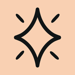 Diamonds, Stylized Star, Playing Card Suits, Star. Geometric form, modern shape.