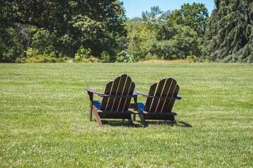 chairs in the garden park