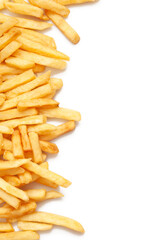 potato, food, chips, snack, fried, french, fries, meal, french fries, fast, white, isolated, lunch, fry