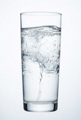Glass of fresh mineral water