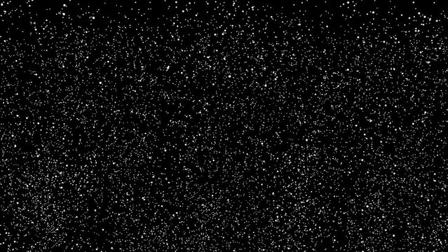snow falling, winter background, seamless loop, transparent alpha channel available