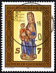 Postage stamp Austria 1997 Mariazell Madonna, in the basilica of Mariazell, Styria, Magna Mater Austriae, Christmas