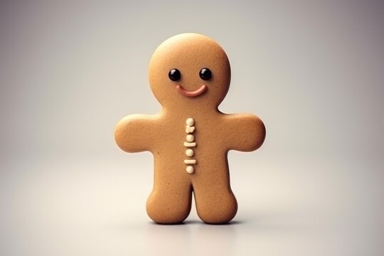 Gingerbread man on a white background. Christmas and New Year concept