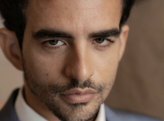 Obraz premium Professional confident elegant businessman, executive manager work at office, face expression closeup, successful company business concept