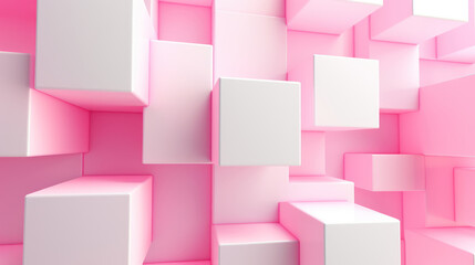 Abstract 3D Modern White and Pink Background [300DPI]