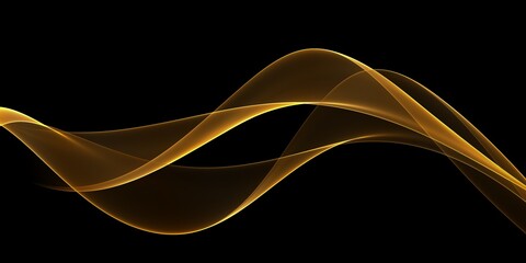 Abstract luxury black and gold wave background