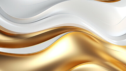 Abstract 3D Modern White and Gold Background [300DPI]