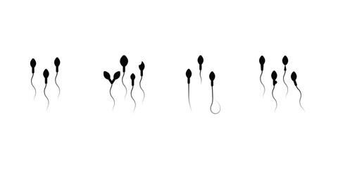 Sperm Morphology Scientific Design. Vector Illustration.