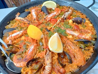 cooked shrimp in a pan