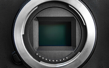 Matrix of a mirrorless digital camera, lens mount.