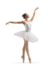 Graceful ballerina dancing