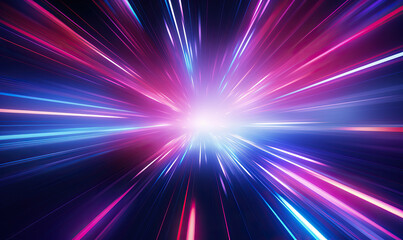 Neon Light speed flash cyberpunk background