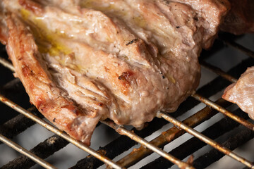 barbecue meat closeup