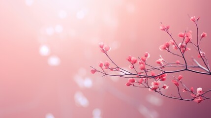 Delicate pink abstract background sunny bokeh spring flowers minimalism