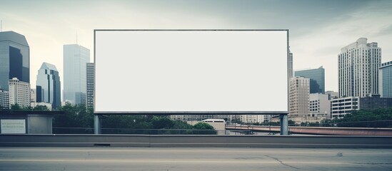 Empty city billboard