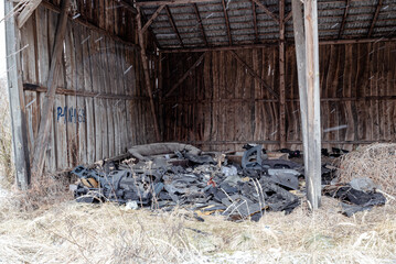 Abandoned depopulated town and houses in Poland in the village of Raduch&oacute;w. Planned construction of a water reservoir.