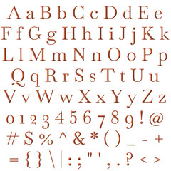 Decorative Alphabet and Numbers Set