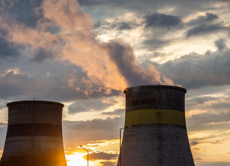 factory smoke coming out of chimney pollution and global warming