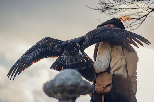 eagle on the hand