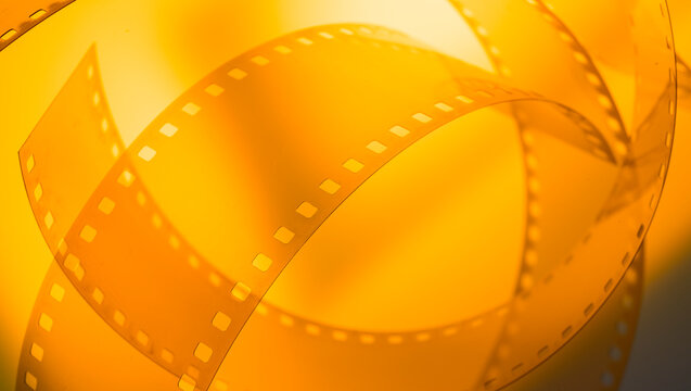 color background banner with film strip