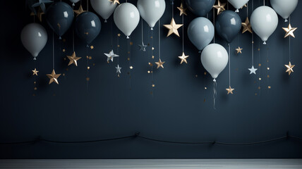 Celebration party, happy birthday, wedding, New Year Merry Christmas, decorations beautiful joyful colourful cake champagne glasses banner copy space backgroung greeting card poster.