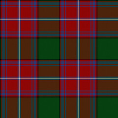 Blue, Green, Red, White, Black Tartan Weave Pattern - Tile