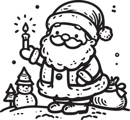 santa claus and snowman