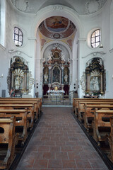 Fototapeta na wymiar katholische Kirche St. Nikoloaus, auch Krippkirche genannt