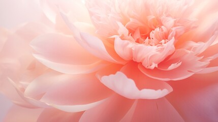 A close-up of a delicate pink peony with a soft gradient backdrop, suitable for text integration.