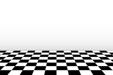 Naklejka premium Chessboard background template. Vector design.