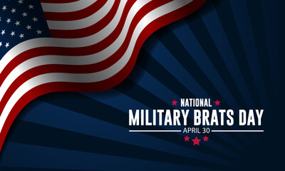National Military Brats Day Background Vector Illustration