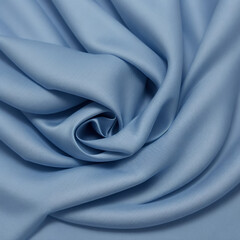 Obraz premium Whispers in Silk: Soft durk blue Folds. AI generated