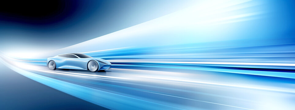 STYLISH LIGHT BLUE BACKGROUND WITH A FAST CAR. TEMPLATE FOR AUTOMOTIVE WEBSITE. legal AI	