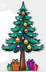 christmas tree with gifts