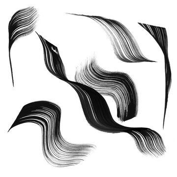 black brushstrokes drawing background design