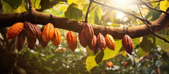 Cacao fruit on tree