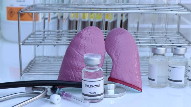 Pneumococcal vaccine in a vial, immunization and treatment of infection, scientific experiment